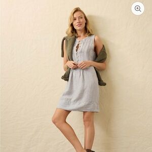 Faherty Light Gray Sleeveless Mini Dress